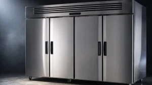 یخچال صنعتی جاجرم با طراحی ایستاده و بدنه استیل
