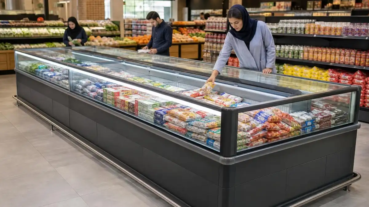 چیدمان دقیق یخچال صنعتی جزیره